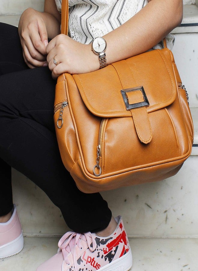 Spike Women's Sling Bag (Tan) - Image 2